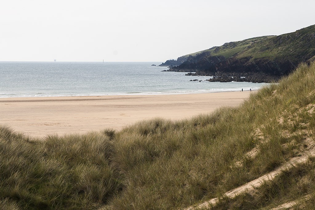 Las dunas y la playa de Freshwater West